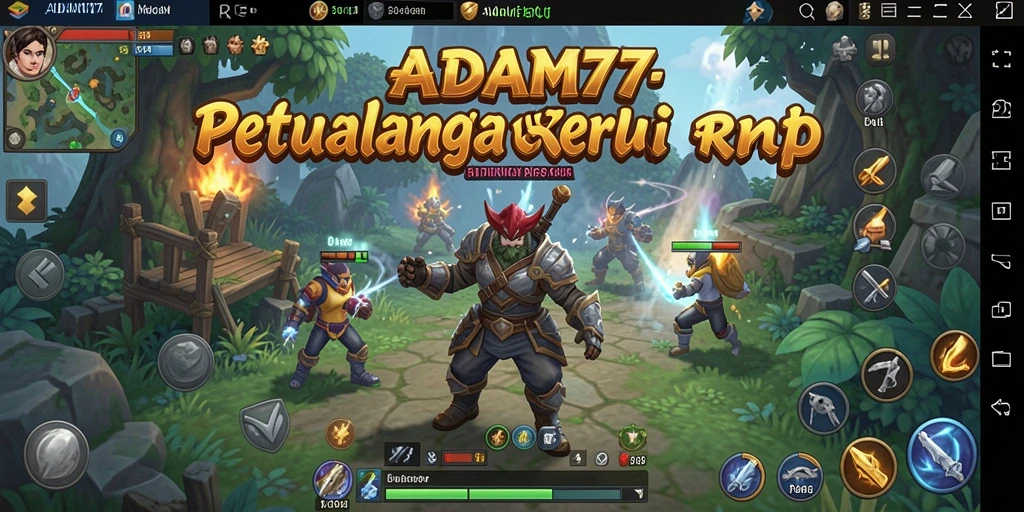 Tampilan menarik dari gameplay ADAM77 yang penuh aksi RPG.