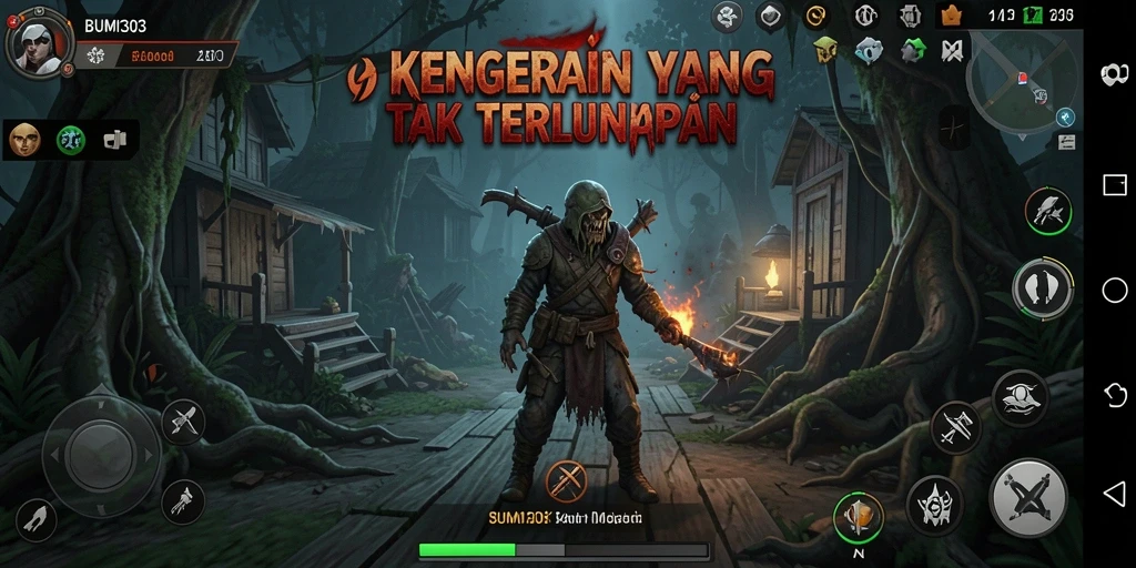 Screenshot gameplay menampilkan suasana mencekam BUMI303 yang menegangkan.