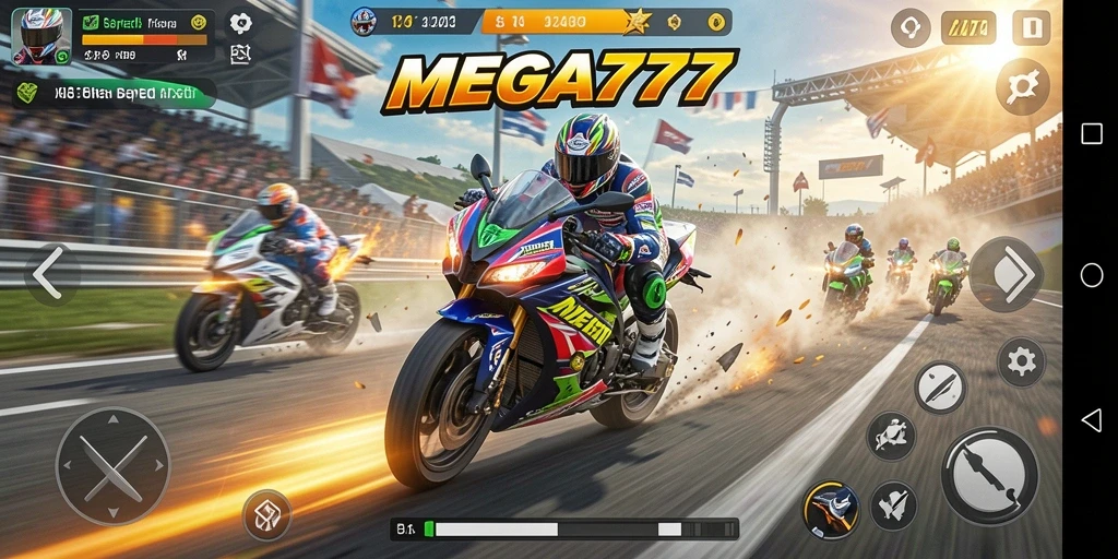 Tampilan luar biasa dari balapan sepeda motor di MEGA777.