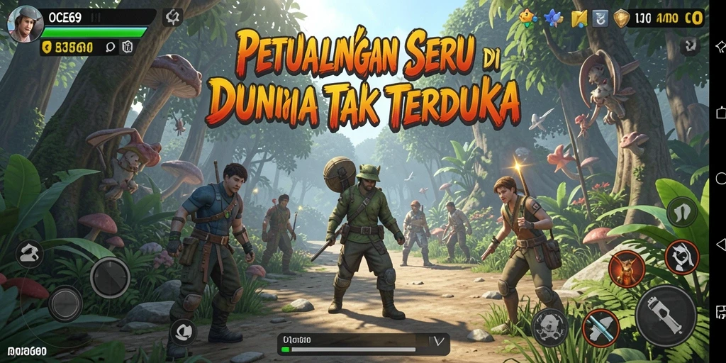 Tampilan gameplay OCE69 yang penuh aksi dan petualangan.