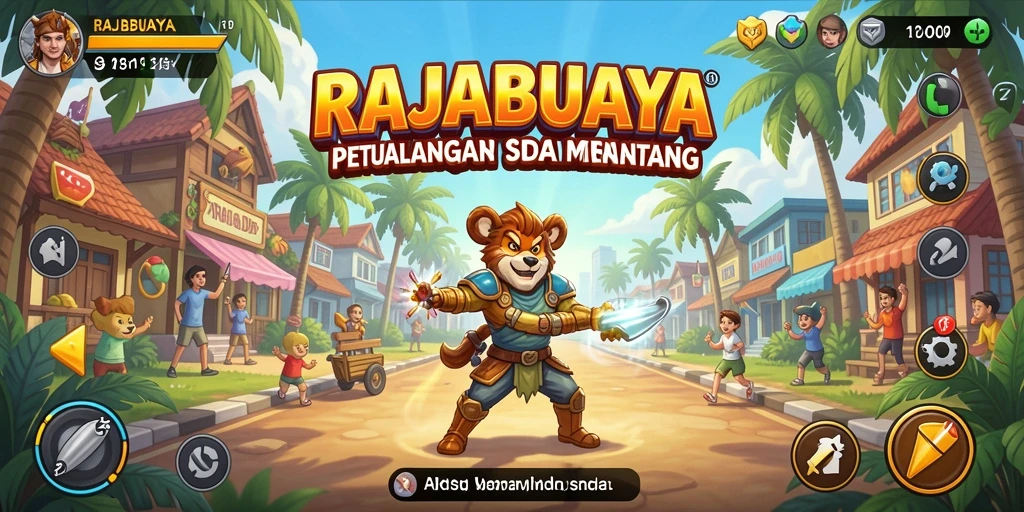 Tampilan gameplay seru RAJABUAYA dengan grafis menarik.