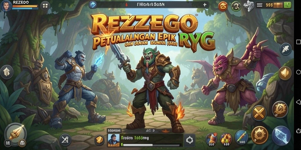 Gameplay seru REZEGO yang penuh aksi dan petualangan.