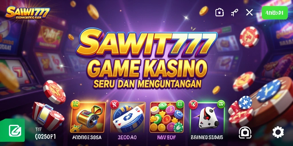 Tampilan utama gameplay SAWIT777 dengan suasana Kasino yang menarik.