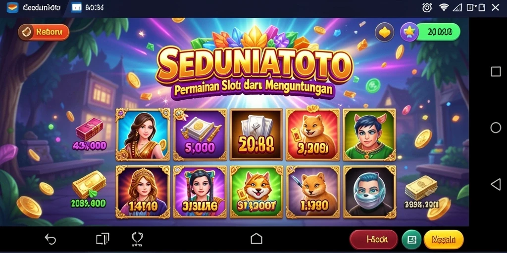 Tampilan gameplay SEDUNIATOTO yang menarik dan menghibur.
